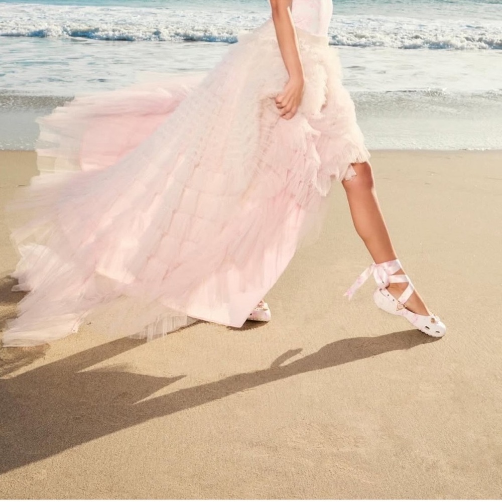Crocs X Loveshackfancy Limited Edition Collaboration Ballerina Flats Sandals - Picture 5 of 15
